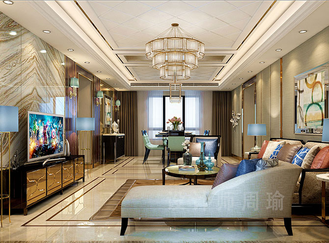 白虎美女被插入世纪江尚三室两厅168平装修设计效果欣赏